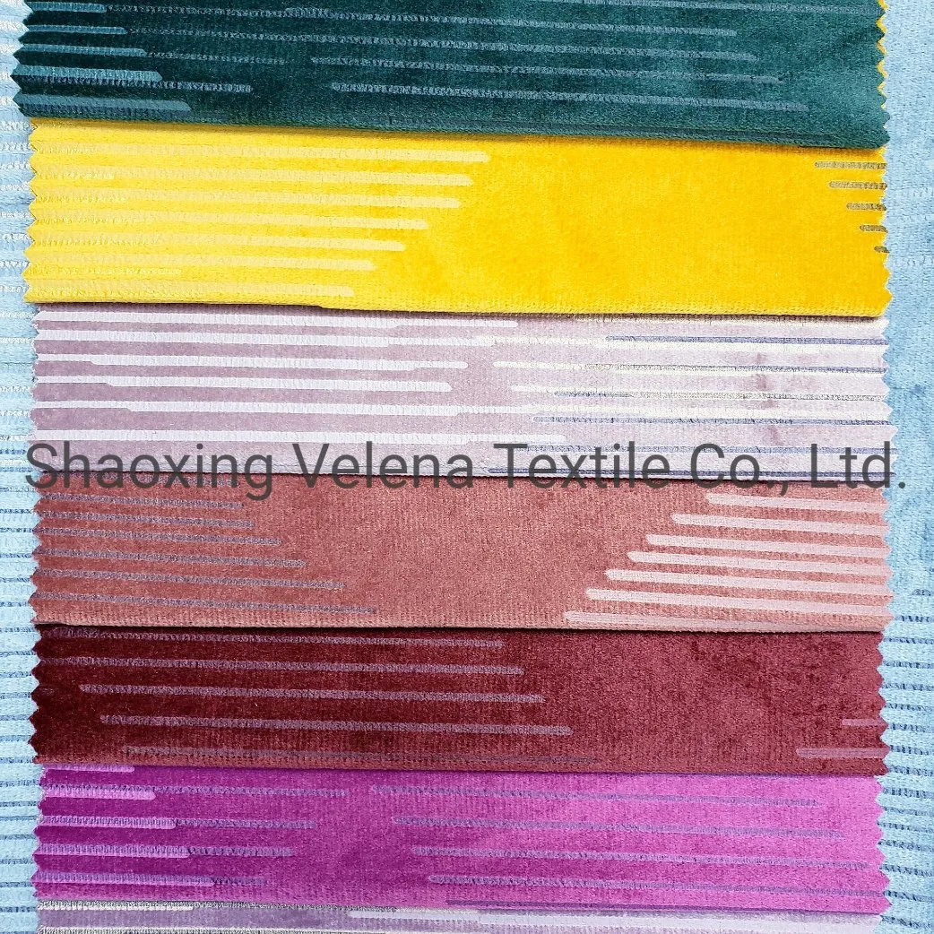 New Arrival Holland Velvet with Glue Emboss Upholstery Fabric Curtain Fabric