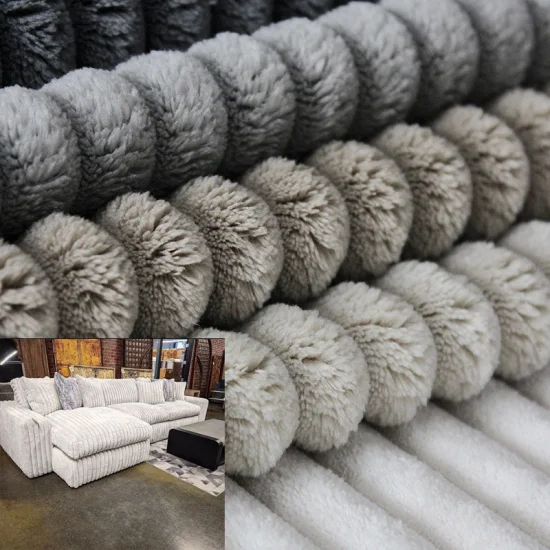 Recicle o novo tecido decorativo macio de veludo cotelê de poliéster para sofá com limpeza fácil à prova d'água para móveis estofados